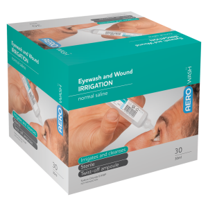 AEROWASH Sodium Chloride Eyewash Ampoule 30ml Box / 30